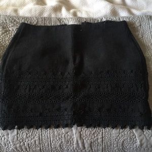 Black mini skirt